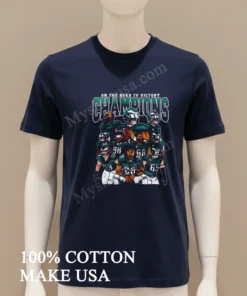 On The Road To Victory Champions Philadelphia Eagles funny america t-shirts