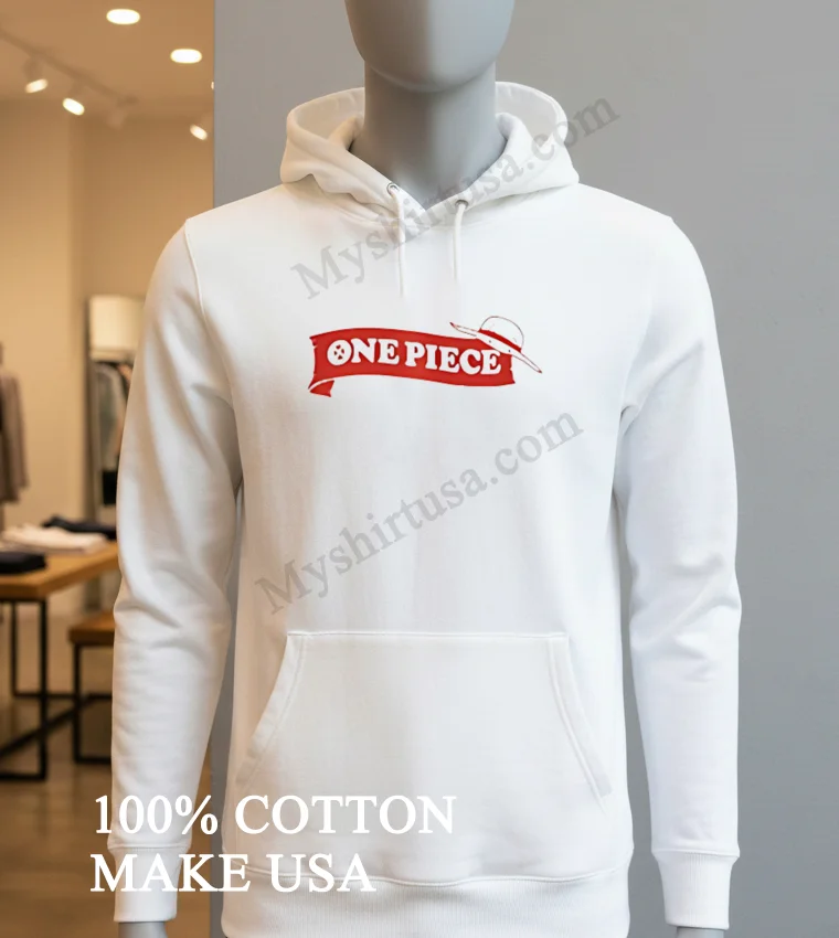 One Piece Anime Logo Red Banner Straw Hat Graphic funny america t-shirts - hoodie-shirt One Piece Anime Logo Red Banner Straw Hat Graphic Shirt Hoodie Shirt