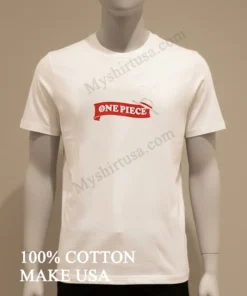 One Piece Anime Logo Red Banner Straw Hat Graphic funny america t-shirts