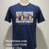 Orange Fire Department Supports Autism Awarenees Shirt Navy Shirt 1