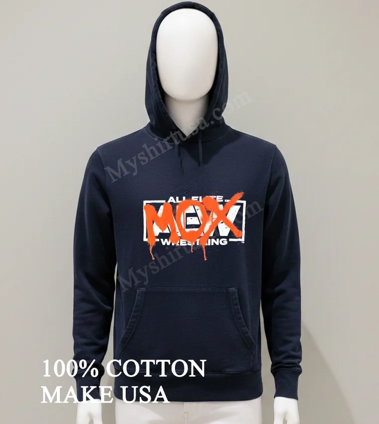 Orange Spray Paint Mox Graffiti All Elite Wrestling Shirt Balck Shirt