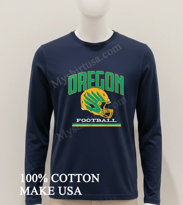 Oregon Football Green And Yellow Helmet Graphic Shirt Hoodie Shirt 1