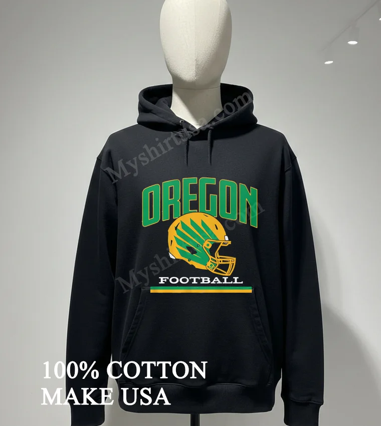 Oregon Football Green And Yellow Helmet Graphic Shirt Hoodie Shirt