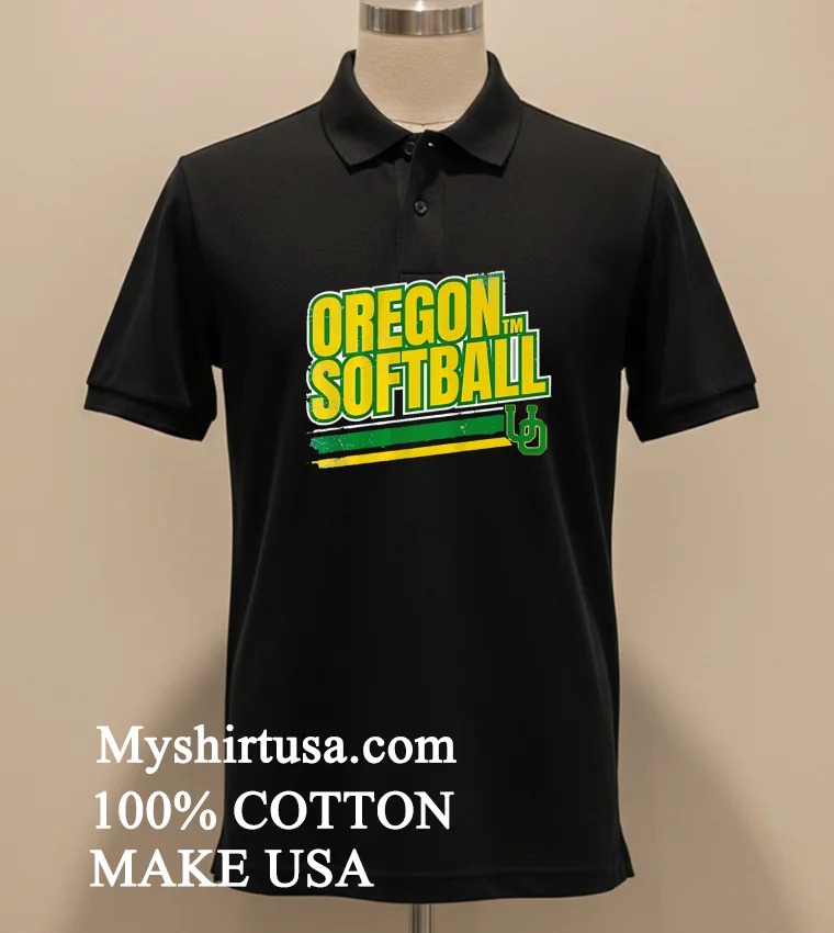 Oregon Softball Uo Logo Graphic Sports Shirt Balck Shirt 1