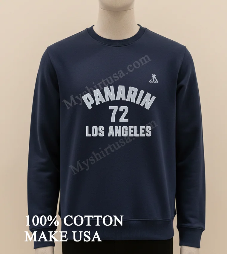 Panarin 72 Los Angeles Nhlpa Hockey Player Silhouette Shirt Long Sleve Shirt