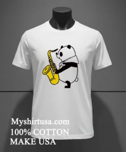 Panda Saxophone Fitsch Panda Music Shirt White T Shirt 2