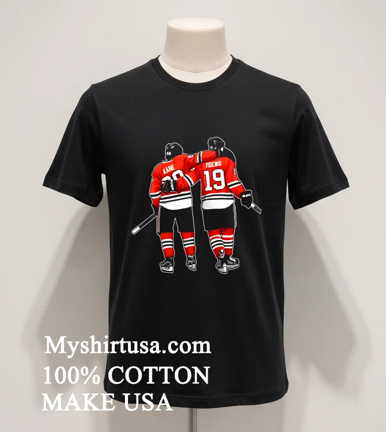 Patrick Kane And Toews Bromance Hockey Shirt Balck Shirt 1
