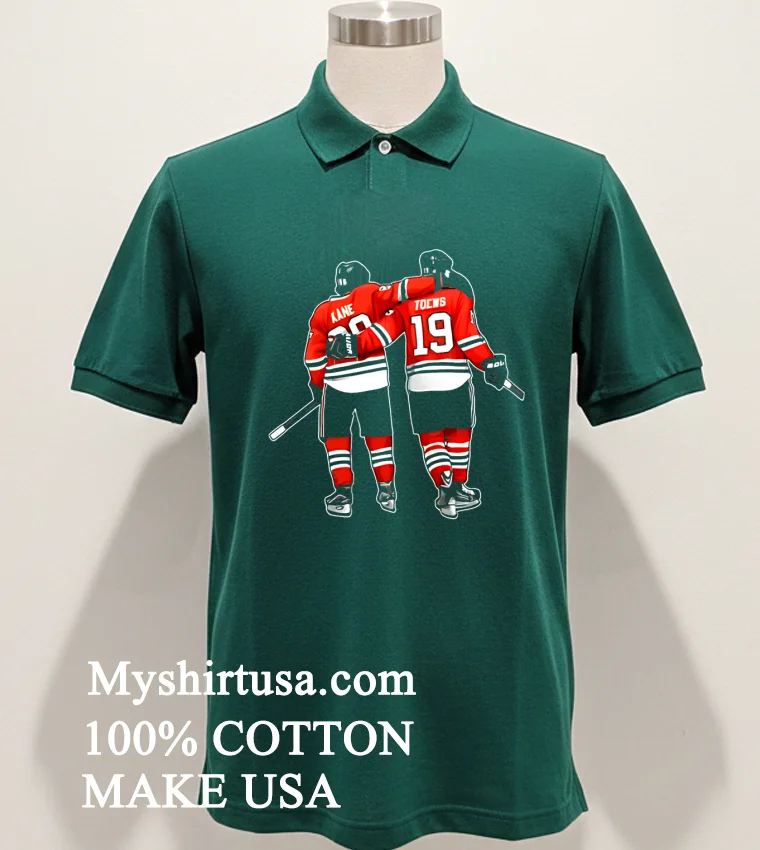 Patrick Kane And Toews Bromance Hockey Shirt Green Shirt