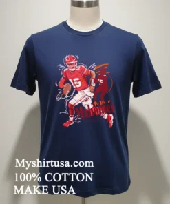 Patrick Mahomes Kansas City Scribble Signature Shirt Navy Shirt 1