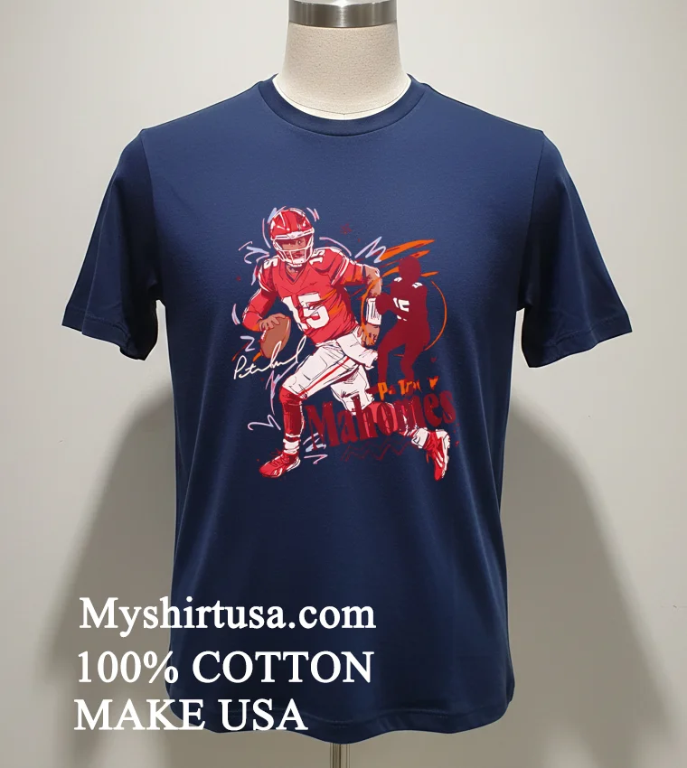 Patrick Mahomes Kansas City Scribble Signature Shirt - navy-shirt Patrick Mahomes Kansas City Scribble Signature Shirt Navy Shirt 1