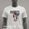 Patriots Christian Gonzalez Sitting On Helmet Holding Football Four Finger Pose Graphic Shirt White T Shirt 1