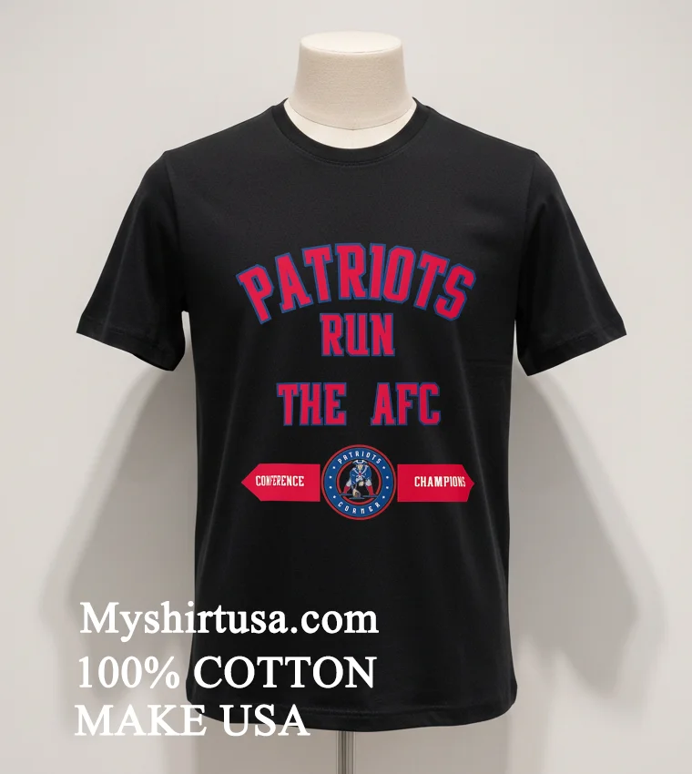 Patriots Run The Afc Conference Champions Shirt - balck-shirt Patriots Run The Afc Conference Champions Shirt Balck Shirt