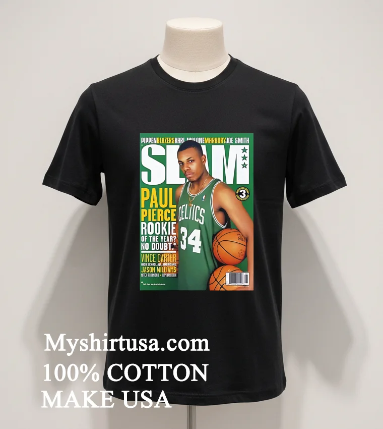 Paul Pierce Celtics Rookie Slam Cover Nba Basketball Shirt Balck Shirt 1