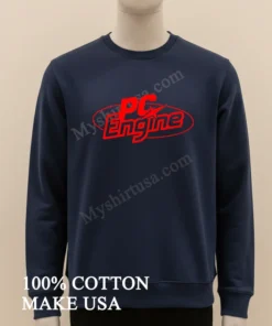 Pc Engine Retro Video Game Console Logo Graphic funny america t-shirts