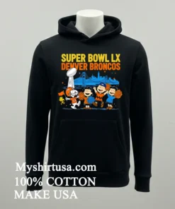 Peanuts Gang Cheers Denver Broncos Super Bowl Lx Shirt