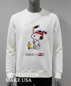 Peanuts Snoopy Woodstock Usa Hockey Team Playing Winter Sports funny america t-shirts