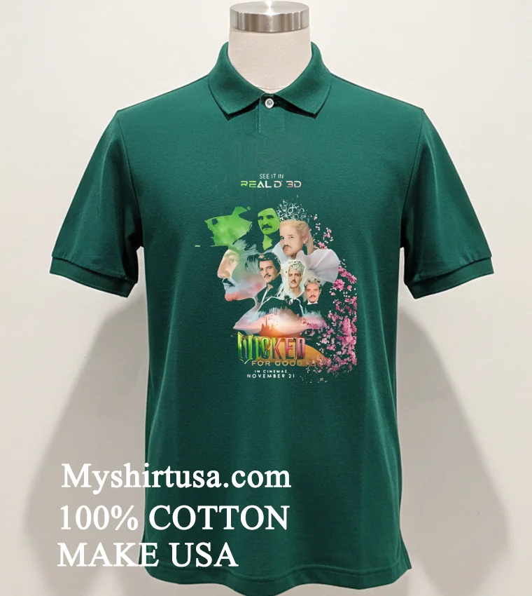 Pedro Pascal Wicked Shirt Wicked For Good T Shirt - green-shirt Pedro Pascal Wicked Shirt Wicked For Good T Shirt Green Shirt