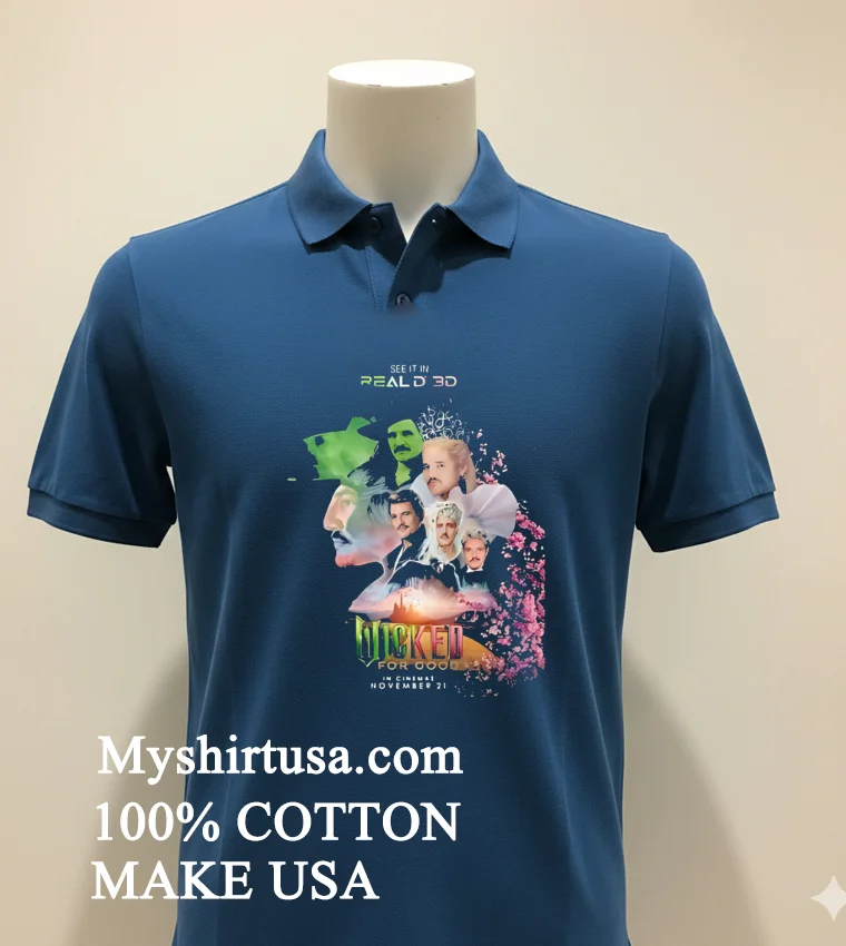 Pedro Pascal Wicked Shirt Wicked For Good T Shirt Navy Shirt 1