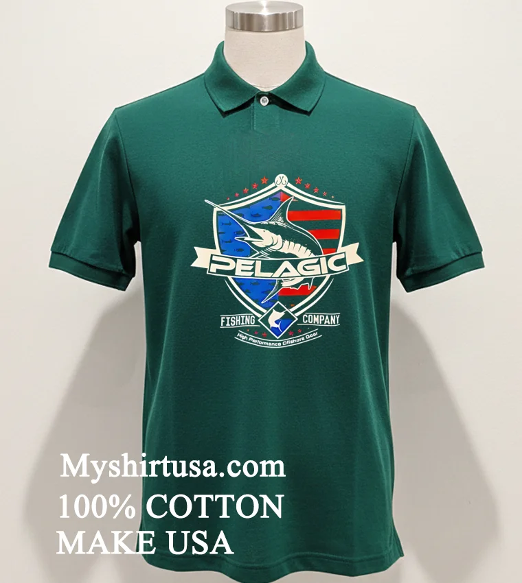 Pelagic Fishing Company High Performance Offshore Gear Marlin Shirt Green Shirt