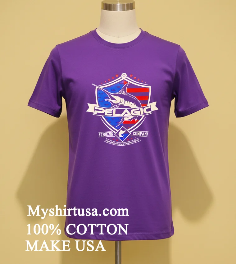 Pelagic Fishing Company High Performance Offshore Gear Marlin Shirt Purple Shirt