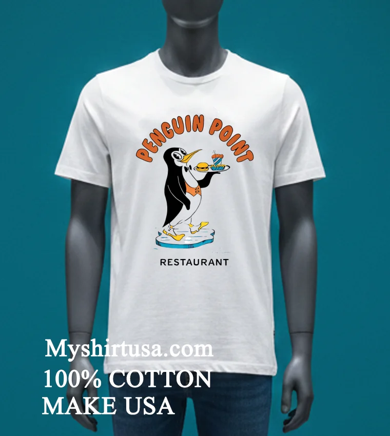 Penguin Point Restaurant Shirt - white-t-shirt Penguin Point Restaurant Shirt White T Shirt 3