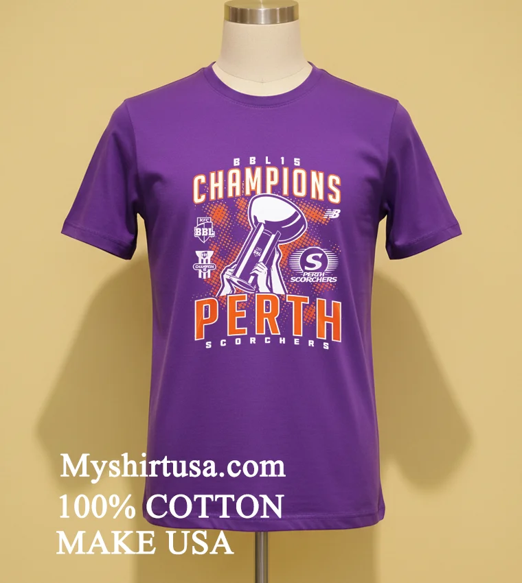 Perth Scorchers Big Bash League Championship Winner 2025 Shirt Purple Shirt