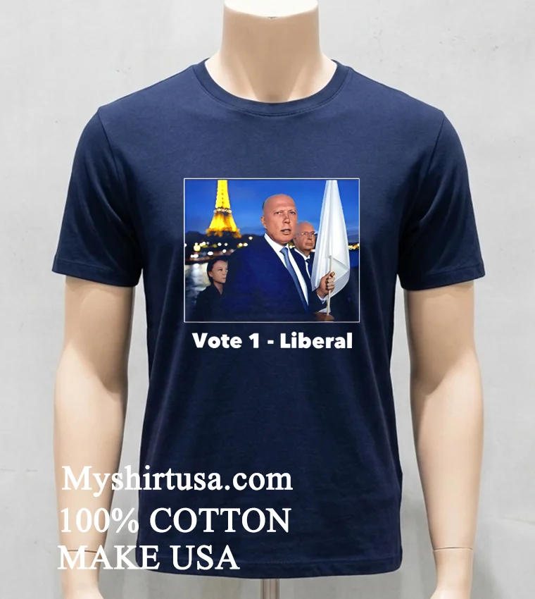 Peter Dutton Vote 1 Liberal Shirt - navy-shirt Peter Dutton Vote 1 Liberal Shirt Navy Shirt