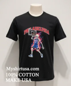 Philadelphia 76Ers Men’s Basketball Skeleton Player Fire Shirt