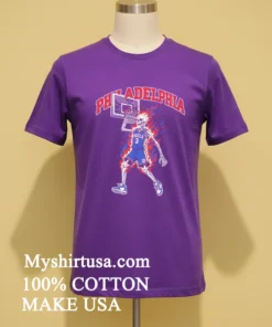 Philadelphia 76Ers Men’s Basketball Skeleton Player Fire Shirt