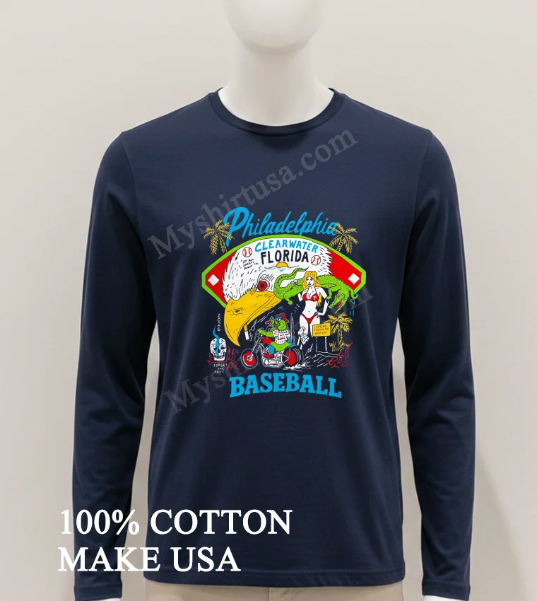 Philadelphia Clearwater Florida Baseball Eagle Gritty Gator Bikini Girl Shirt Hoodie Shirt 1