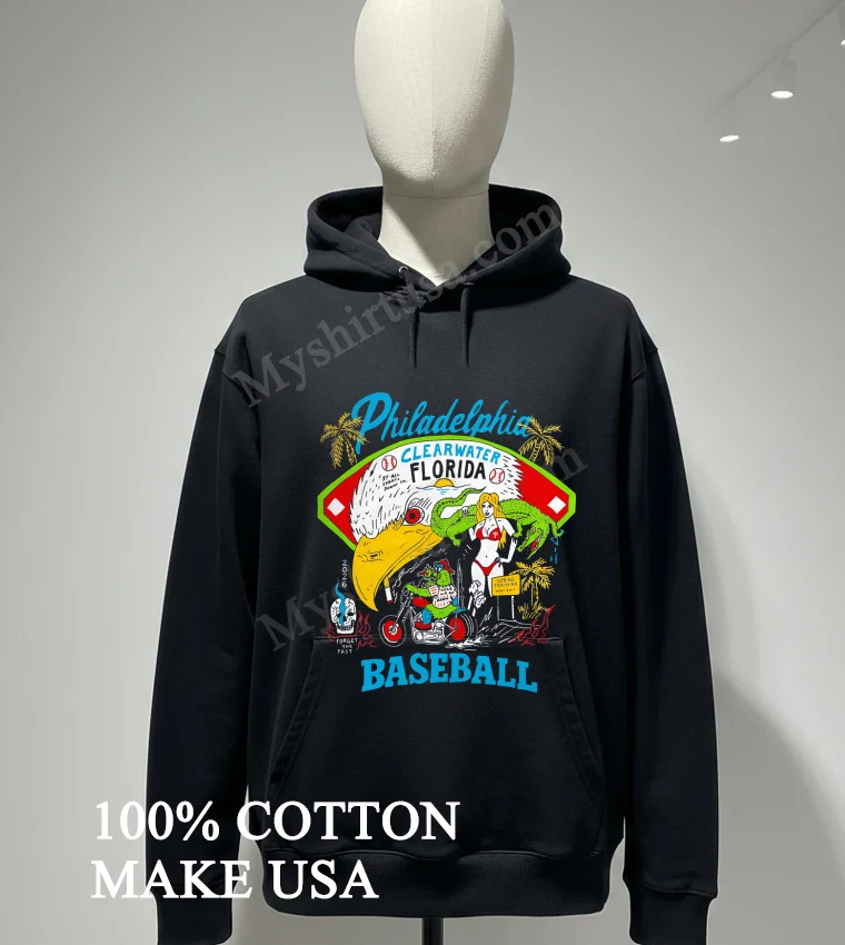 Philadelphia Clearwater Florida Baseball Eagle Gritty Gator Bikini Girl funny america t-shirts - hoodie-shirt Philadelphia Clearwater Florida Baseball Eagle Gritty Gator Bikini Girl Shirt Hoodie Shirt