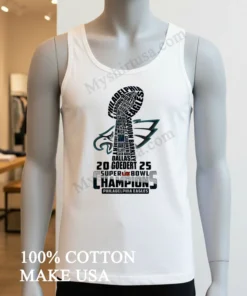 Philadelphia Eagles Football Champions Super Bowl 2025 White funny america t-shirts