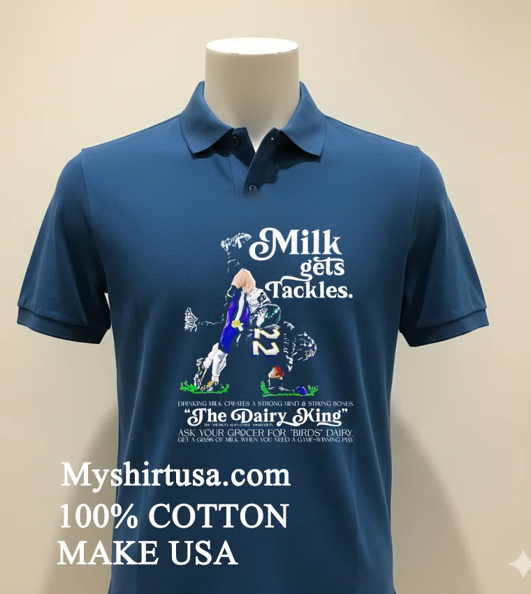 Philadelphia Eagles Milk Gets Tackles The Dairy King T Shirt Navy Shirt 1