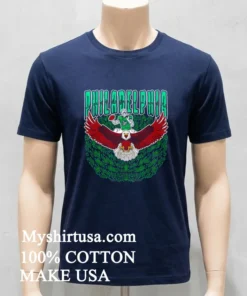 Philadelphia Eagles Skeleton Football Player Riding An Eagle Shirt