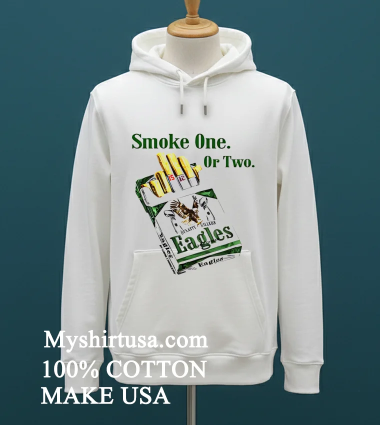 Philadelphia Eagles Smoke One Or Two Shirt - white-t-shirt Philadelphia Eagles Smoke One Or Two Shirt White T Shirt 1