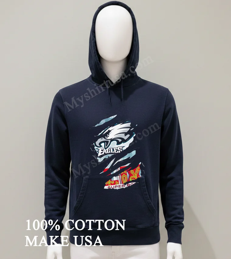 Philadelphia Eagles Super Bowl Lix 2025 New Logo Team Design Shirt Balck Shirt