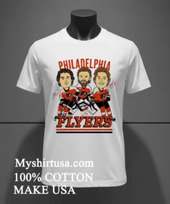 Philadelphia Flyers Three Main Stars Cartoon Shirt