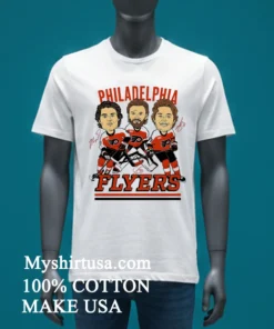 Philadelphia Flyers Three Main Stars Cartoon Shirt