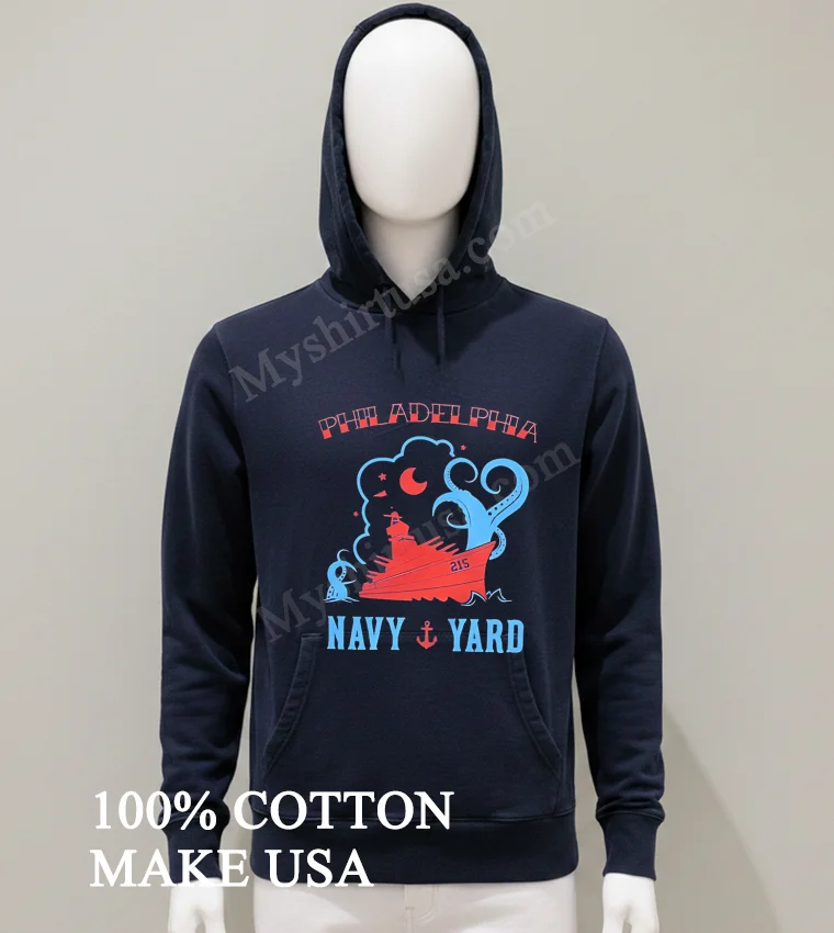 Philadelphia Navy Yard 215 Battleship And Kraken Tentacles funny america t-shirts - balck-shirt Philadelphia Navy Yard 215 Battleship And Kraken Tentacles Shirt Balck Shirt