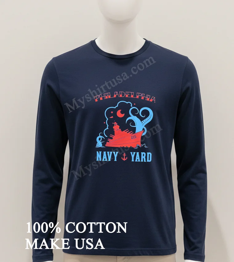 Philadelphia Navy Yard 215 Battleship And Kraken Tentacles Shirt Hoodie Shirt