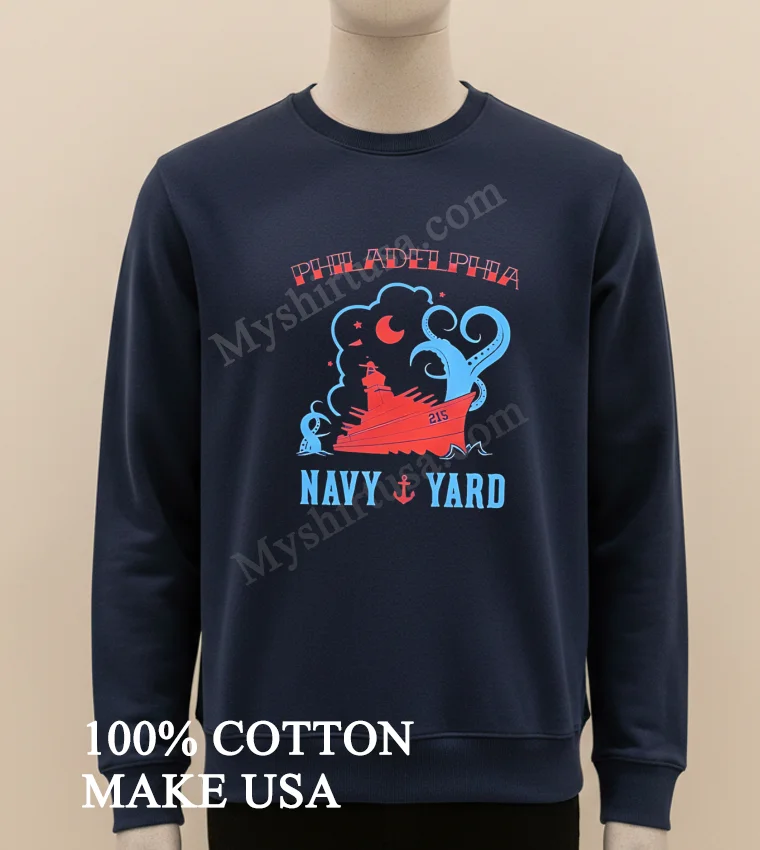 Philadelphia Navy Yard 215 Battleship And Kraken Tentacles Shirt Long Sleve Shirt