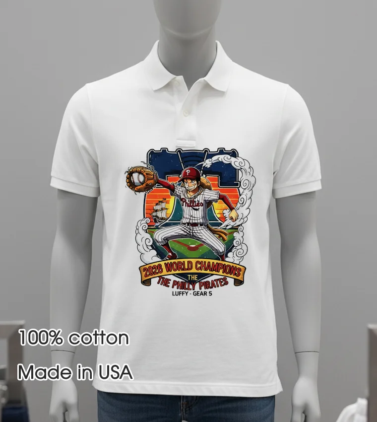 Philadelphia Phillies One Piece 2026 Luffy Shirt White T Shirt 2