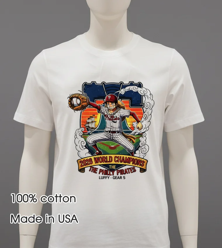 Philadelphia Phillies One Piece 2026 Luffy Shirt White T Shirt 3