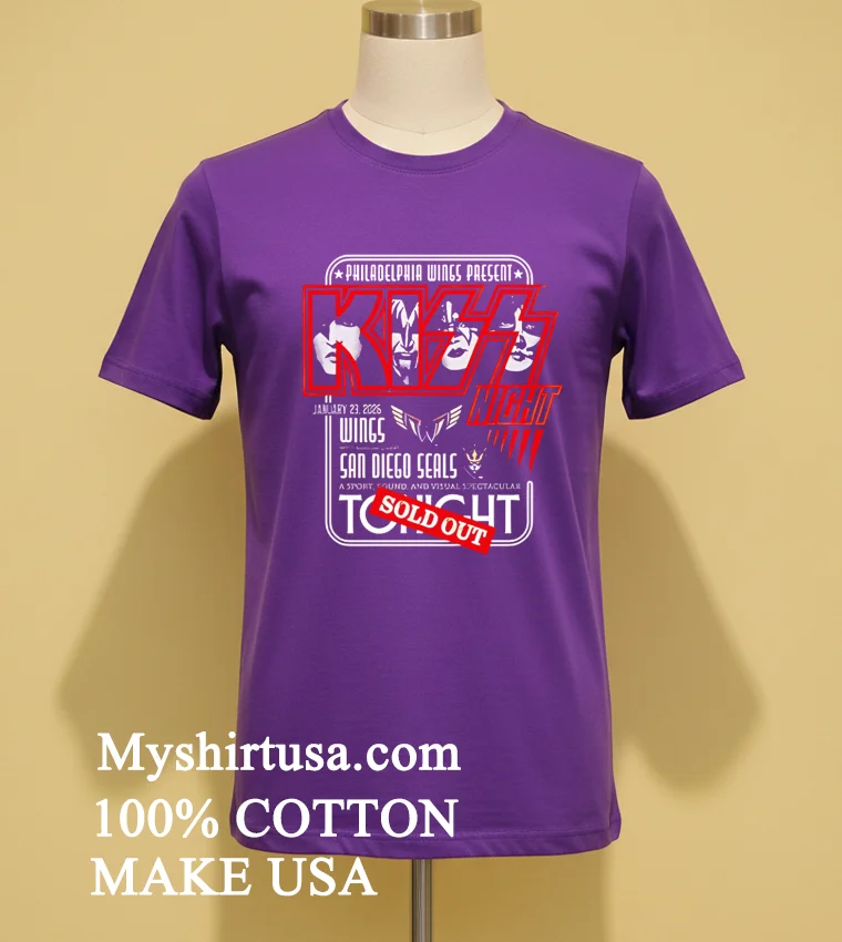 Philadelphia Wings Kiss Night Xfinity Mobile Arena 2026 Shirt Purple Shirt