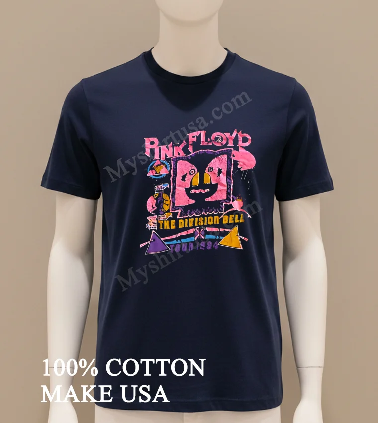 Pink Floyd The Division Bell Tour 1994 Surreal Shirt Navy Shirt