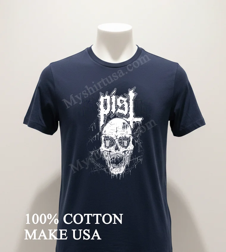 Pisl Metal Skull Shirt Navy Shirt 1
