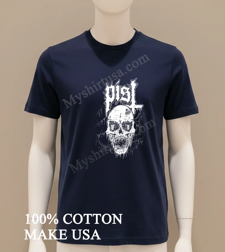Pisl Metal Skull Shirt Navy Shirt