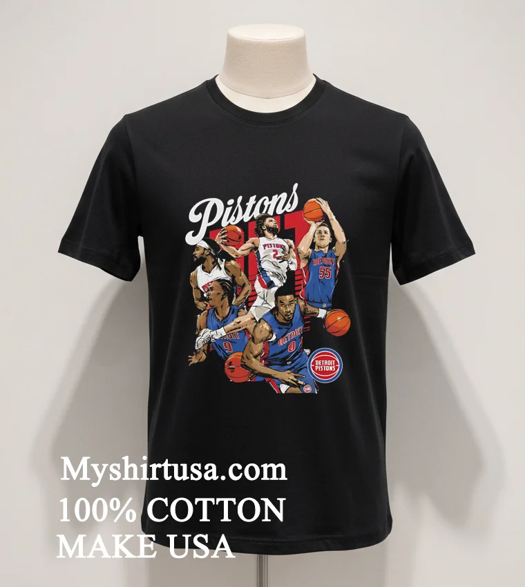 Pistons Cade Cunningham Jaden Ivey Team Graphic funny america t-shirts - balck-shirt Pistons Cade Cunningham Jaden Ivey Team Graphic Shirt Balck Shirt