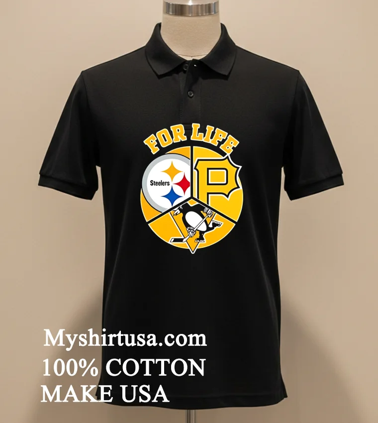 Pittsburgh For Life Logo Sports 2026 Shirt Balck Shirt 1