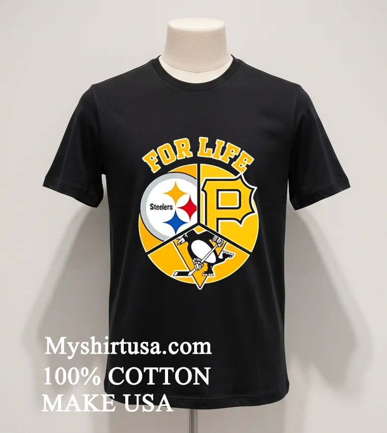 Pittsburgh For Life Logo Sports 2026 Shirt Balck Shirt